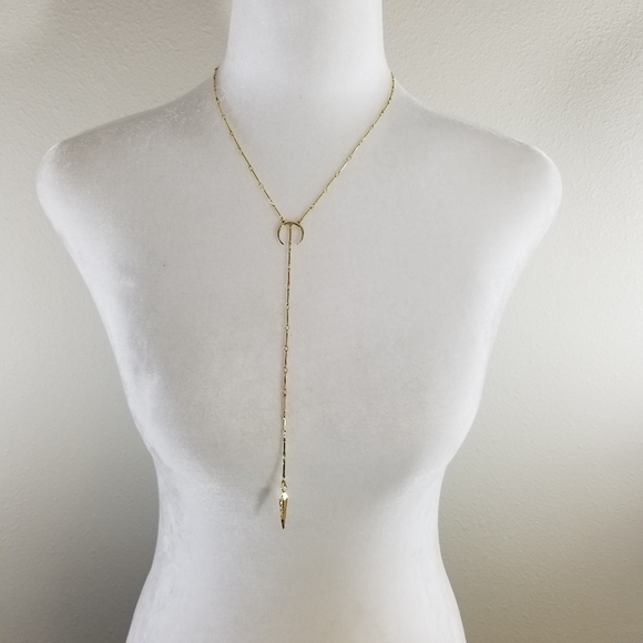 Luv Aj Jewelry - Luv AJ crescent moon lariat necklace